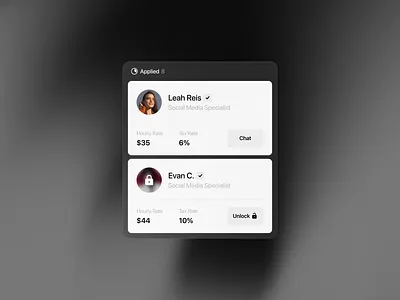 Talent Recruitment Form app application b2b card documents hr layout minimal platform process saas status ui web