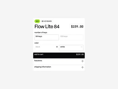 Product Detail Card card clean detail marketplace minimalistic product product page shop store tech ui ux web