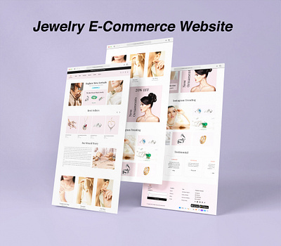 Hand Made Jewelry E commerce Website branding ecommerce site figma homepage ui webpage website landing page women jewelry