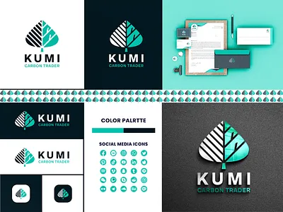 Kumi Logo and Branding Identity Design brand identity branding business logo carbon company logo design graphic design illustration law firm logo logo design minimal minimalist modern real estate stationery trading ui