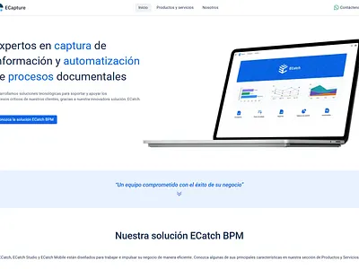 Landing Page - ECapture (Diseño y Maquetado) branding design graphic design illustration logo minimal minimalist ui ux vector