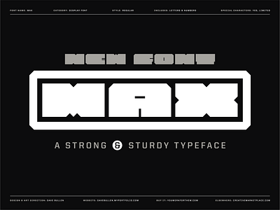MAX - A new font by Dave Bullen font type type design typeface