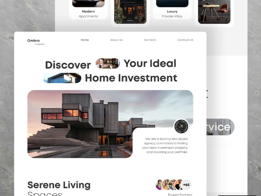 Example of Ombra | Elegant Real Estate Property Landing page
