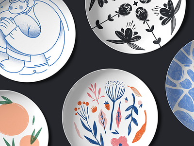 The Plate Palette Project artwork charity dining food home decor illustration kitchen merch plate print swag