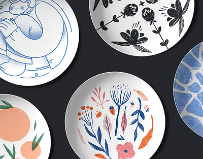 The Plate Palette Project artwork charity dining food home decor illustration kitchen merch plate print swag