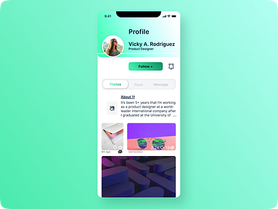 Community Mobile App Concept For Profile Page app design design graphic design illustration mobile app profile page ui ux