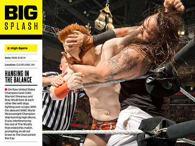 WWE Magazine - 2014 Internship branding graphic design layout magazine