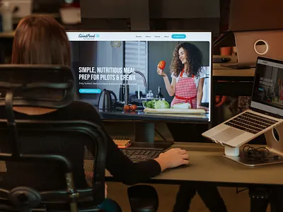 LANDING PAGE DESIGN clean design food health landing page modern nutrition warm website