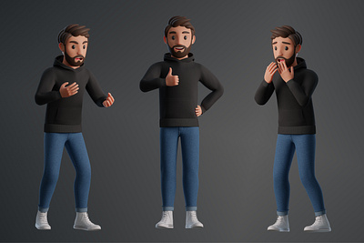 Oliver. 3d illustrations set 3d character 3d design 3d illustration 3d pack 3d set blender 3d design motion graphics