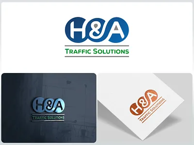 H & A Traffic Solution Logo a logo branding creative logo h logo ha logo logo idea logoconcept modern logo traffic solution logo typography