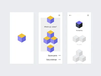Game study: Whats's up, cubes? design flat flat design game design ui ux
