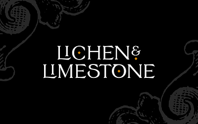 Lichen & Limestone logo branding illustration logo typography