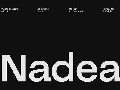 Nadea Sans Serif branding poster font