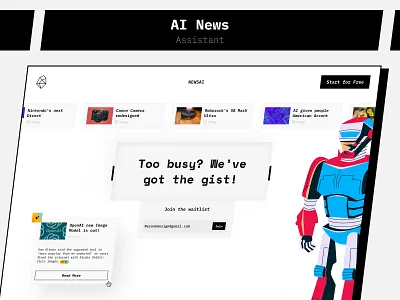 AI News Assistant [Light] ai ai news article blog feed highlights information landing news news app news landing news web news website newsfeed politics publishing raading reza n.musavi rezanmdesign vintage