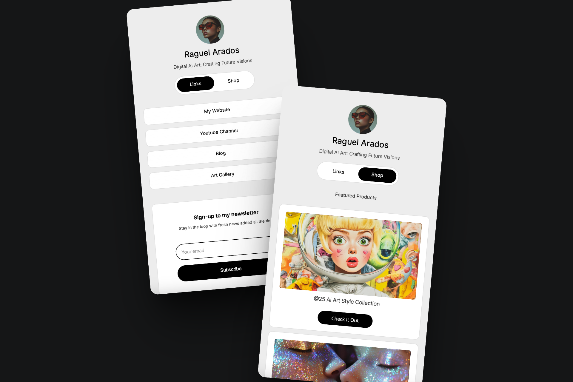 FREE - BLOS Minimal Link In Bio Site Carrd Template carrd carrd template creator design designer free graphic design link link in bio minimal shop template ui web design webdesign website