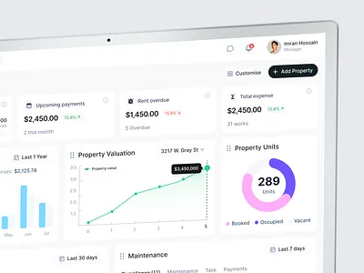 Property Management App ai crm designer dashboard dashboard designer design design system estate management product product designer property proptech saas saas designer service software designer ui ux web web app designer