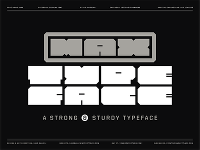 MAX - A new font by Dave Bullen design font font design type typeface typography