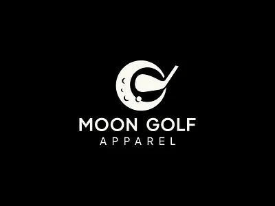 Moon Golf - Logo Design apparel branding company logo crescent moon design golf golf logo graphic design icon logo logo design logo simple moon simple symbol