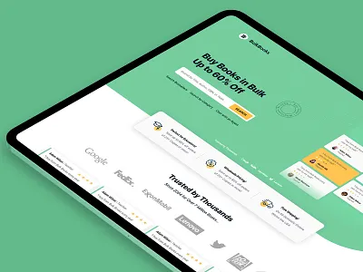 Bulk Books | Facelift book branding e commerce landingpage logo screen design ui design website