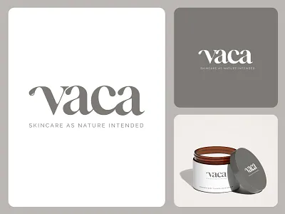 vaca - Elegant Logo branding branding logo elegant logo graphic design logo skincare typography
