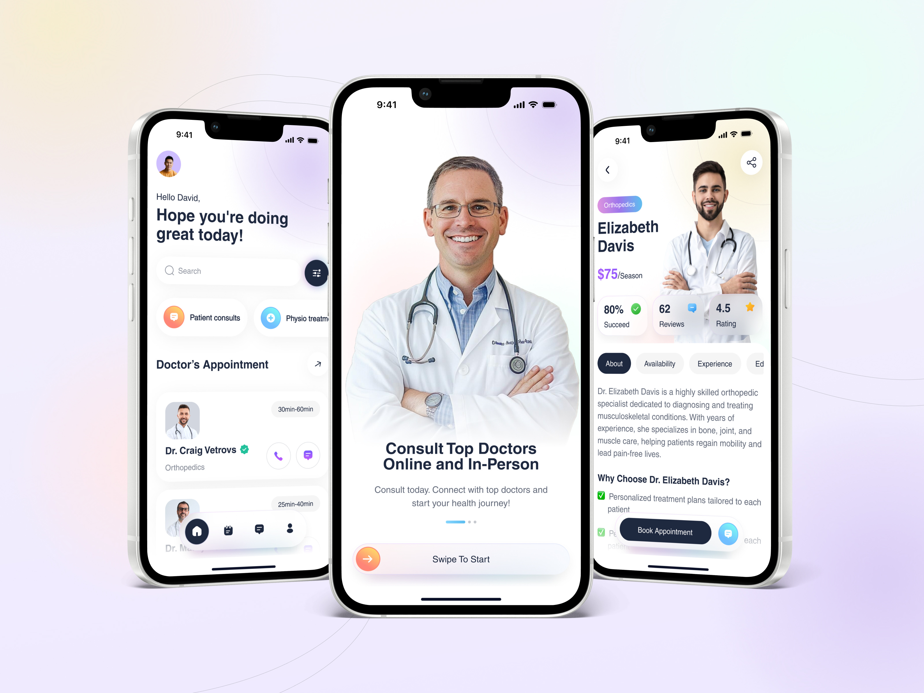 Doctor App Exploration android app app design appointment chat consultant doctor doctors health healthcare app ios medical app medical interface mobile patient pharmacy schedule ui ui design ux