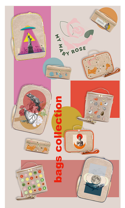 My Mary Rose logo and goods design bags branding design goods illustration items logo pack vector