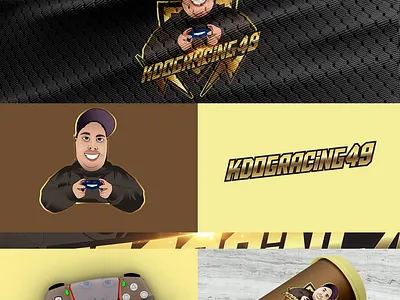 KDOGracing49🎮 – Brand Identity [Free Mockup] brand identity esports logo mockup twitch logo