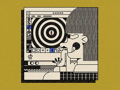 KidPix 90s delete design software dynamite flat illustration kidpix texture throwback