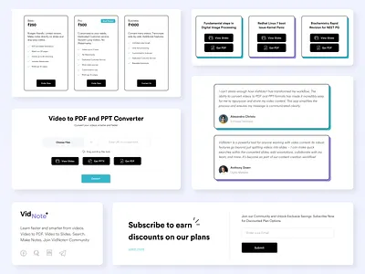 Video to PDF and PPT Converter clean converter elements minimal pdf ui uiux ux video web design website