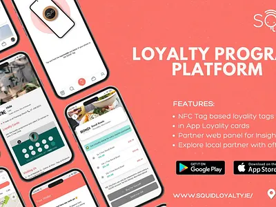 SQUIDD Stamps – Digital Loyalty Rewards App androiddesign appdesign customerloyalty digitalrewards digitalwallet fintech iosdesign loyaltyprogram minimaldesign mobileapp mobileux nfc rewardapp startup ui userexperience ux