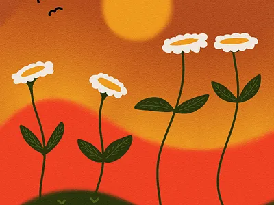 Sunset graphic design illustration sunset