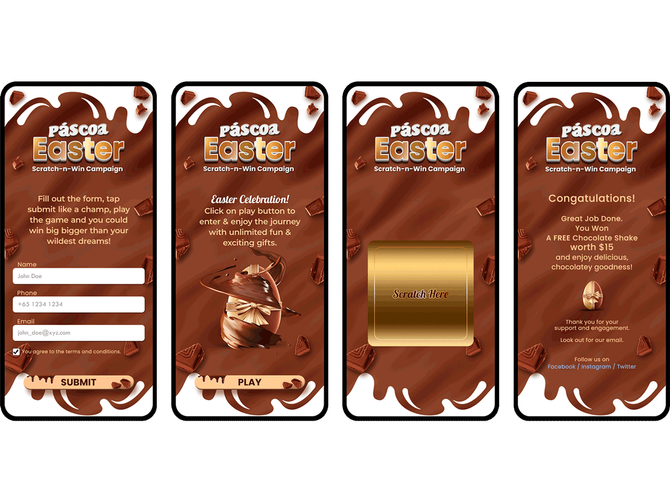 Easter Scratch-n-Win Campaign branding customer engagement customer management gamification loyalty program reward management scratch win vouchermatic