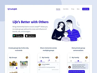 Daily UI - 003 - Landing Page (Lets Jell) 003 dailyui landing page