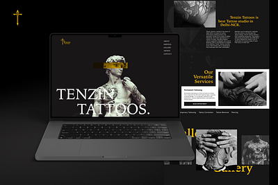 Tattoos – Bold & Elegant Tattoo Studio Website concept design graphic design interaction design interface tattoo studio ui ui design user interface ux ux design web design web design template website website design