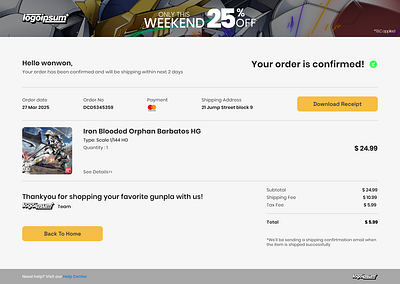 Purchase Receipt (UI daily challenge #17)