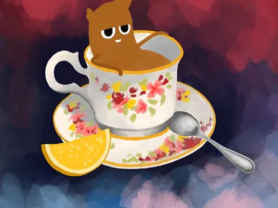 Mr Tea cartoon design digital art digital painting illustration ipad procreate