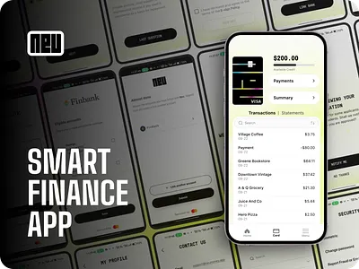 Neu Money – Smart Finance App for Students accountingapp bank cleanui credit debit design finance financeui fintech mastercard metrics money ui ux visa web web design website