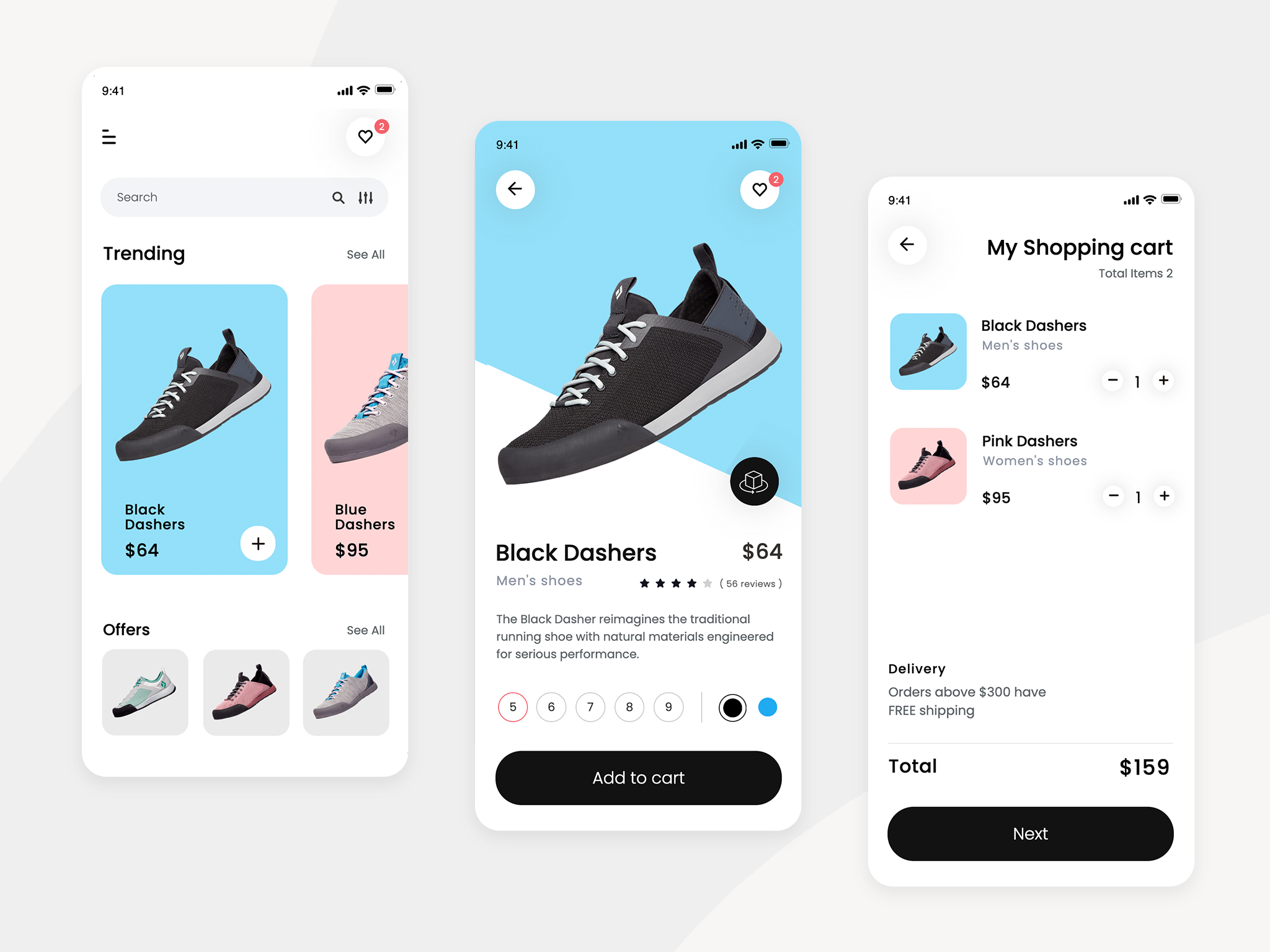 Shoes - App Design Concept design minimalist ui ui design ui ux design interaction design ux ux design