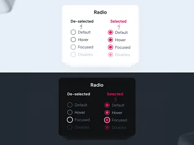 UnifiedUI - Radio Button Component component components dark dark mode design system radio button radio button component ui unified ui unifiedui ux