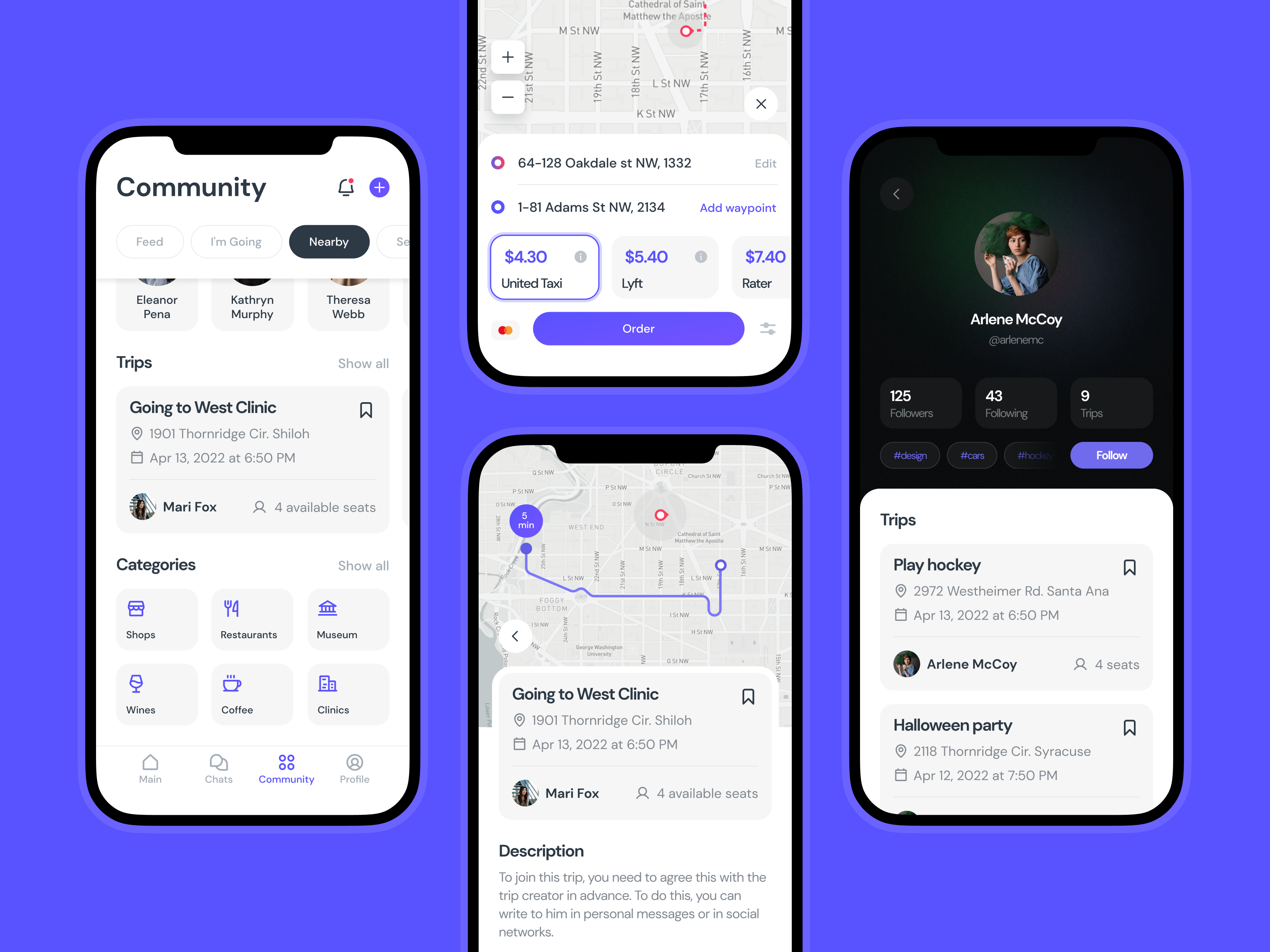 Example of City guide mobile app