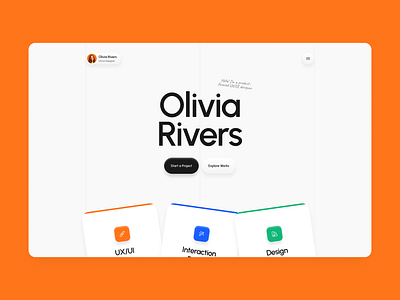Rivers – Portfolio Website cms creative cv figma framer graphic design landign page light modern personal portfolio projects resume template ui design ux design web design webflow wesite works