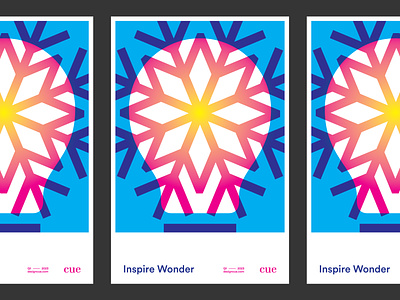 Inspire Wonder agency icon illustration inspiration lightbulb minneapolis minnesota modern office poster print snow snowflake studio swiss winter wonder