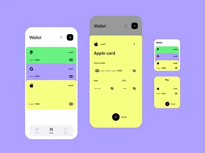Weekly 02 app application card color colorful design fun interface ios iphone layout menu method pay product design ui ux wallet