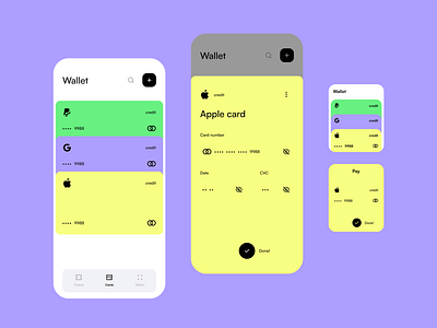 Weekly 02 app application card color colorful design fun interface ios iphone layout menu method pay product design ui ux wallet