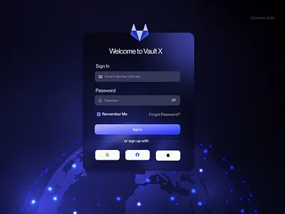 CLOUD STORAGE APP LOGIN SCREEN cloud database home login screen sign signup ui uiux