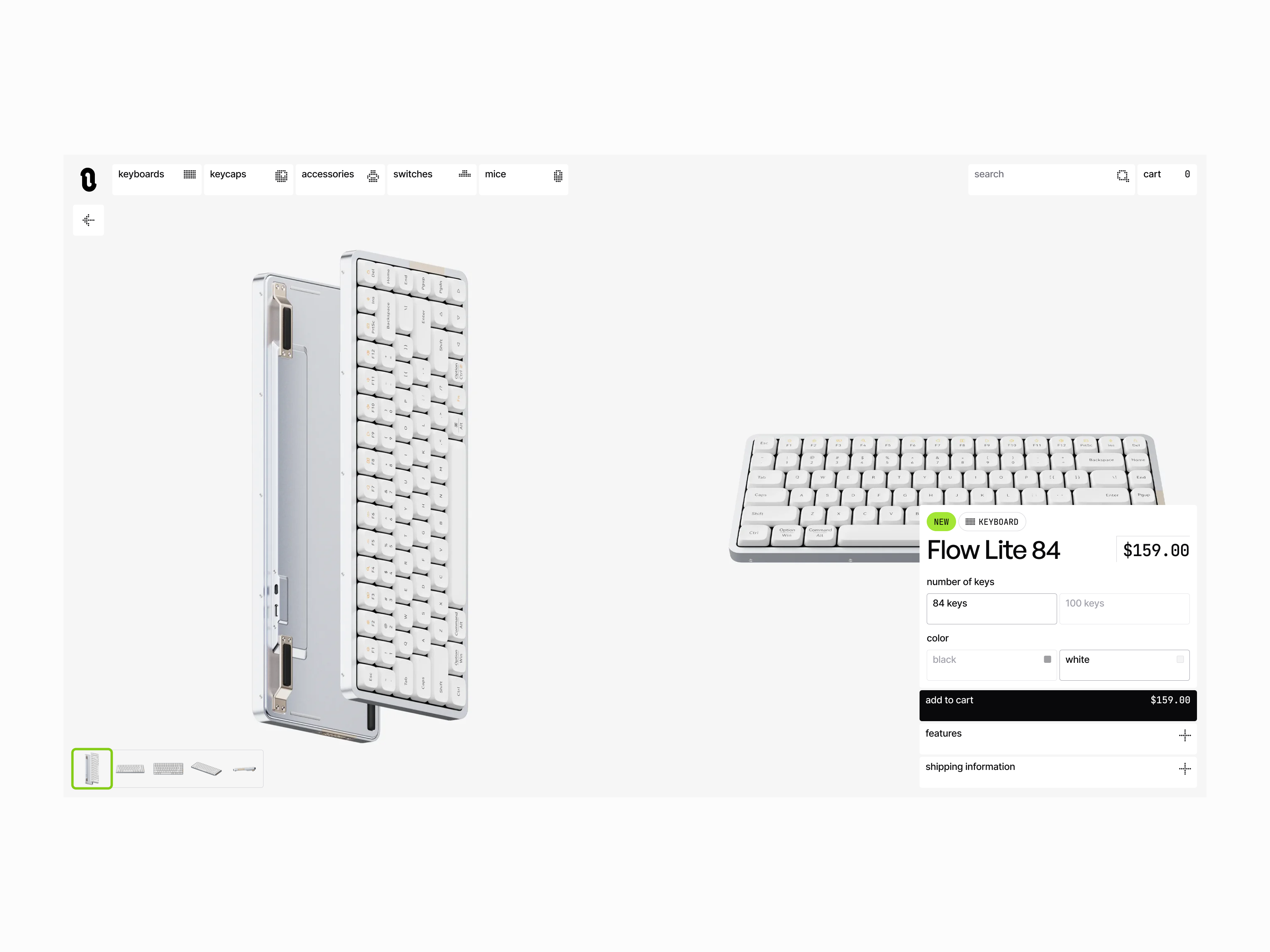Product Page buy clean details ecommerce futuristic light marketplace minimalistic product shop store tech ui white