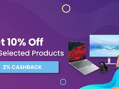 Lenovo banner branding cashback design graphic design lenovo off post products selected products ui