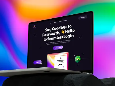 Logus Pocus W coding colorful creative dark gradient login magic saas ui web