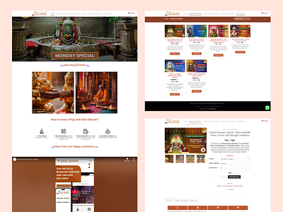 Online Puja & Prasad Booking Website Design 3d animation branding cta design graphic design logo motion graphics research temple religion ui userinterface userreseach ux web web design website
