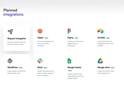 Integrations Panel design product design ui